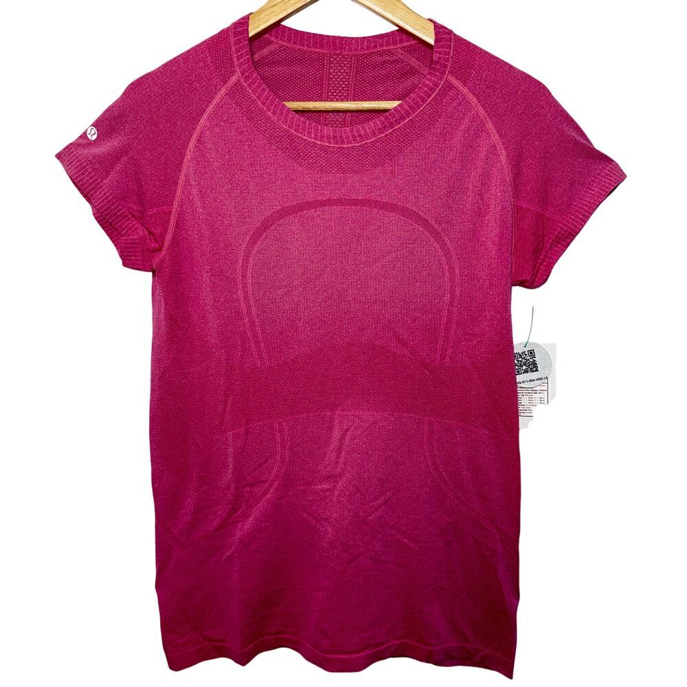 Lululemon Swiftly Tech Short Sleeve Pink Seamless Athletic Running Shirt Size 10
